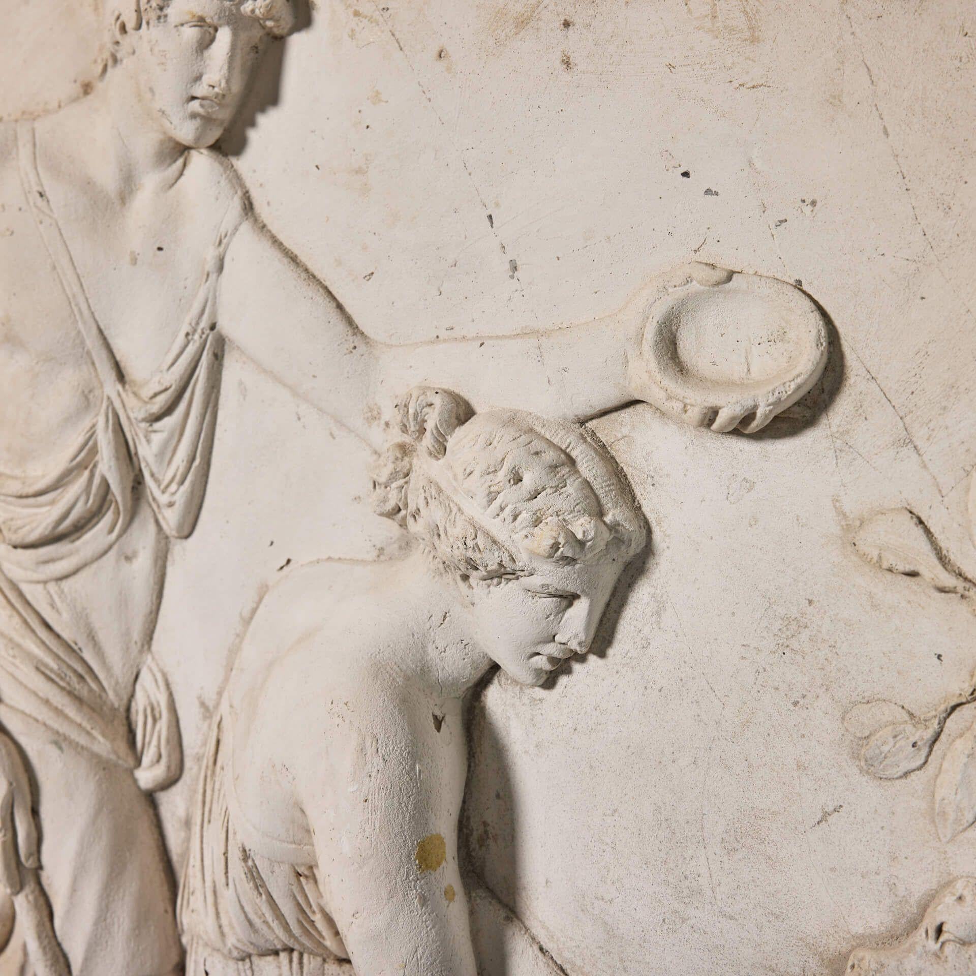 Set of 3 Neoclassical Style Plaster Wall Roundels 3