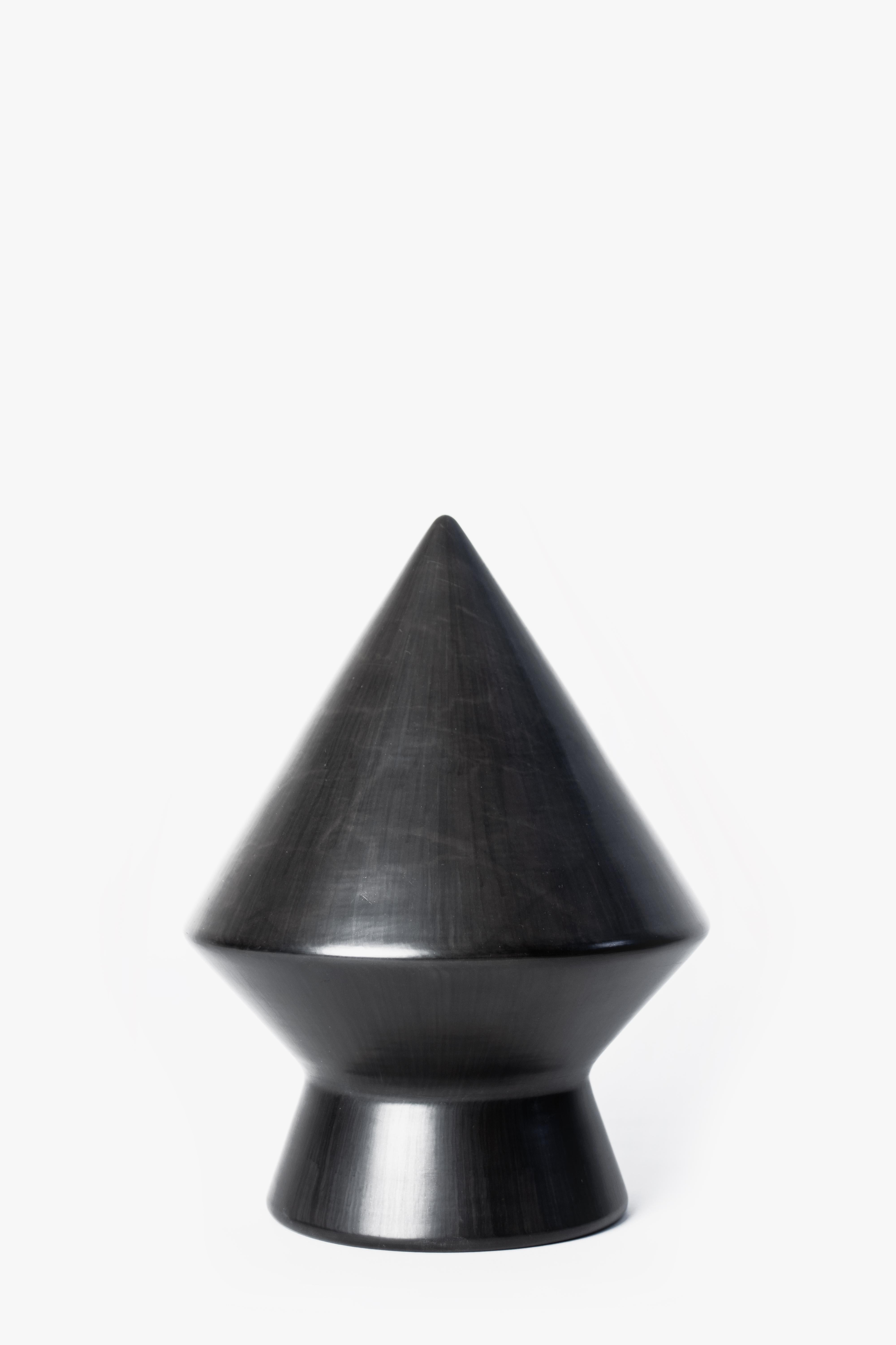 Italiano Set di 3 oggetti decorativi e specchi Nero 52 di Studio Lievito in vendita