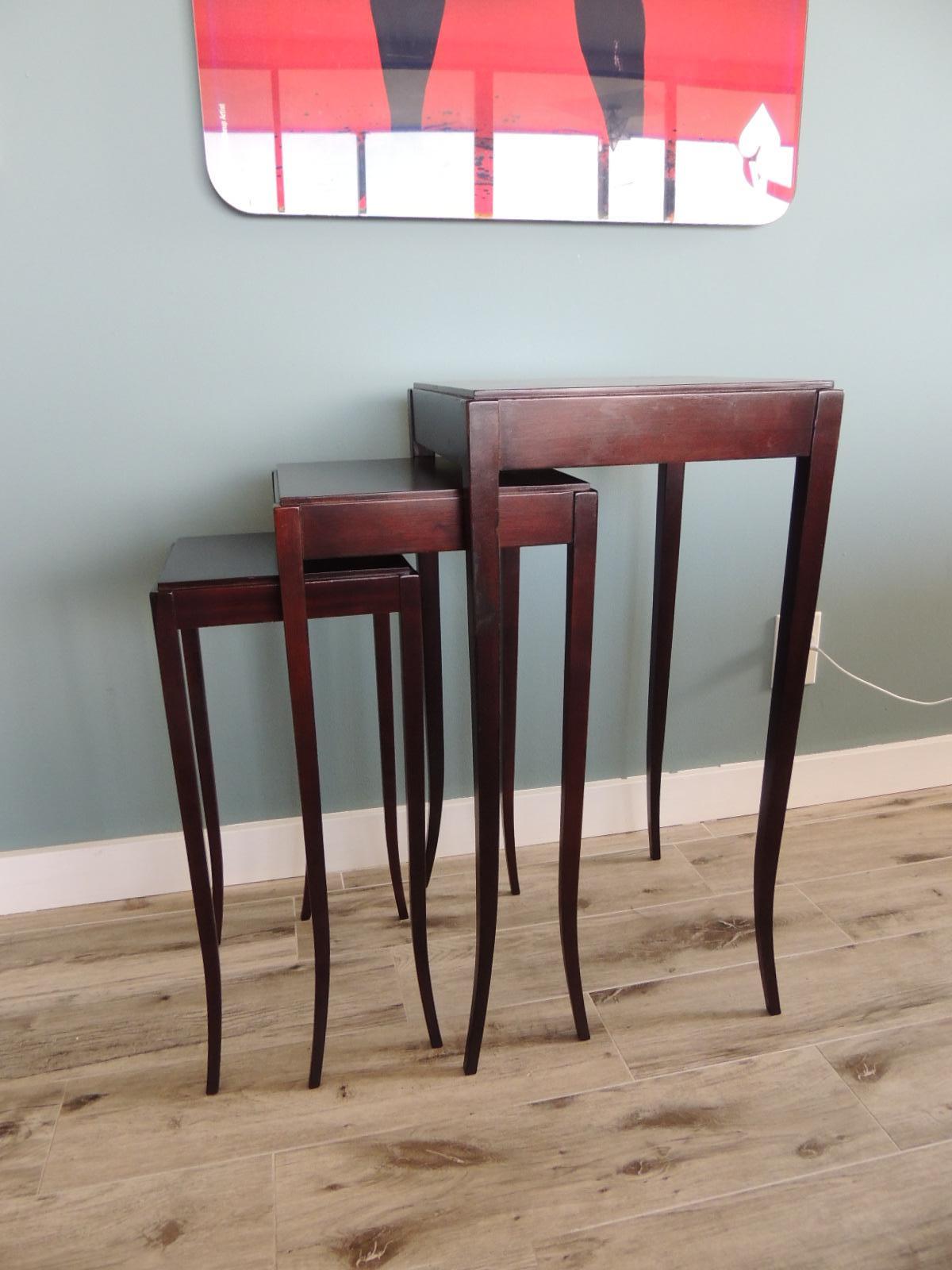 North American Set of '3' Nesting Tables by Barbara Barry for Baker Furniture