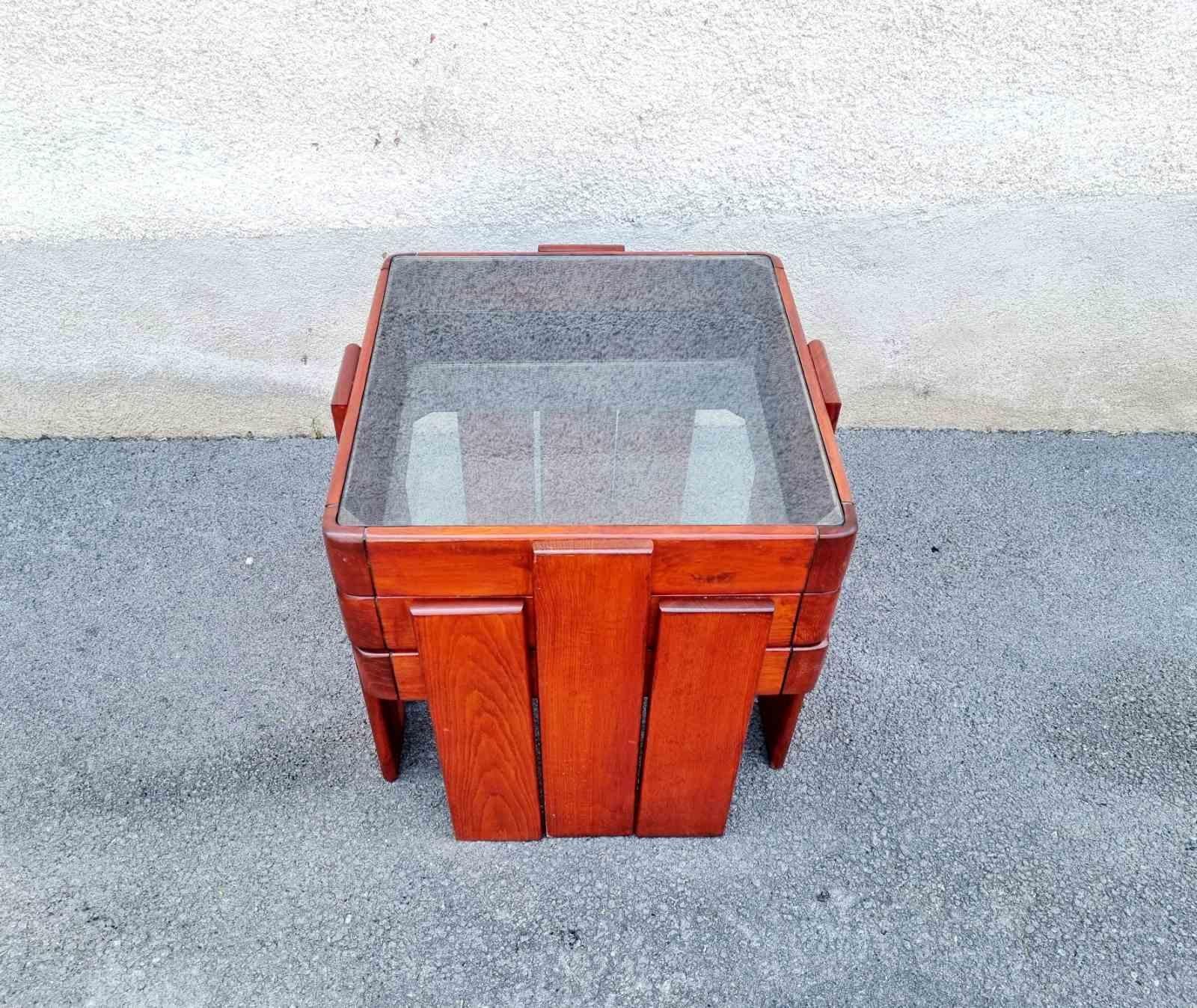 Set of 3 Nesting Tables Designed by Gianfranco Frattini for Meblo, Italy 70s For Sale 6