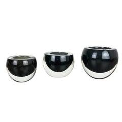 Set of 3 New Old Stock, Murano Glass Ashtray by Antonio da Ros, Cenedese, 1960s