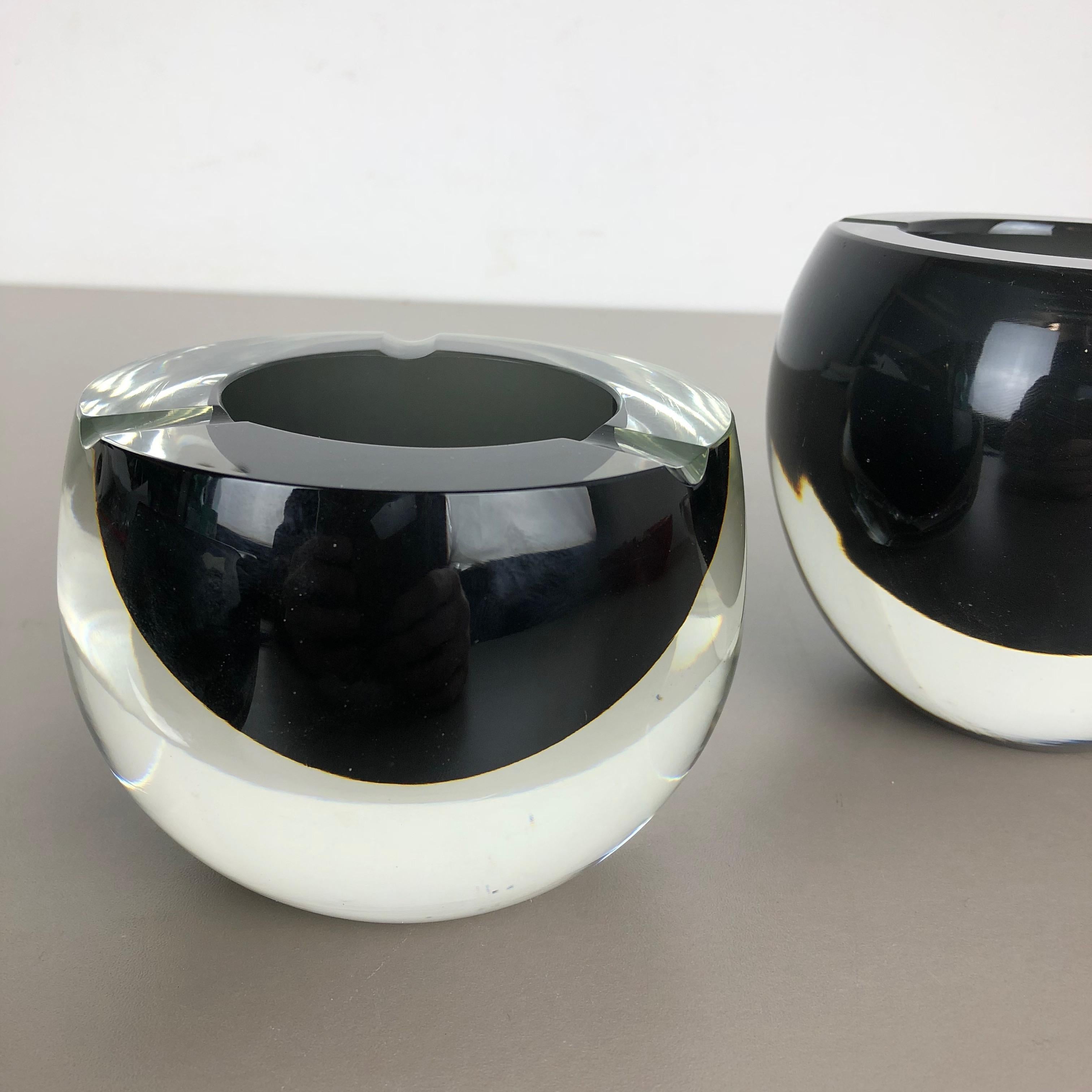 20th Century Set of 3 New Old Stock, Murano Glass Ashtray by Antonio da Ros, Cenedese, 1960s