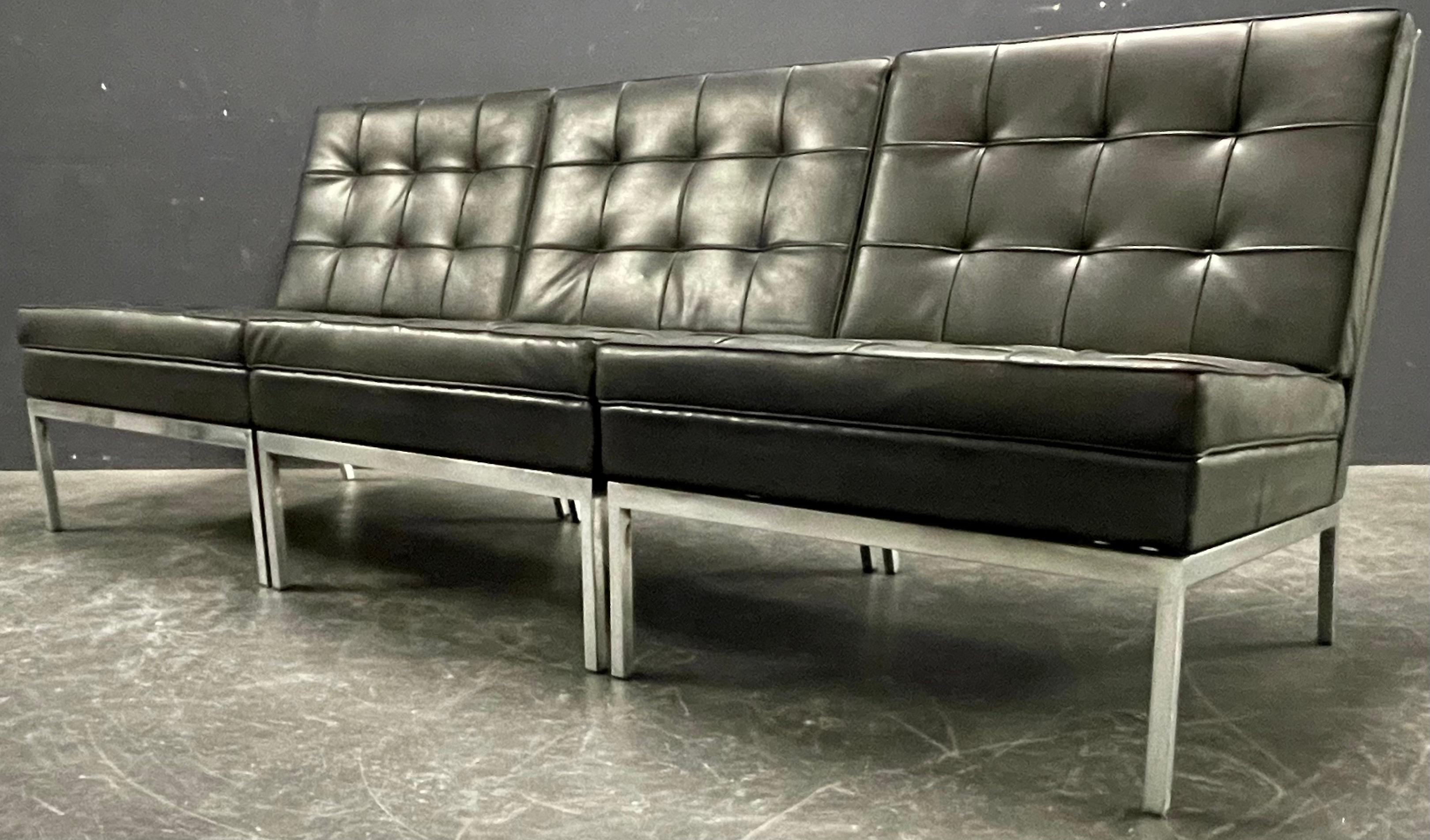 Mid-Century Modern set of 3 no.65 lounge chairs by florence knoll