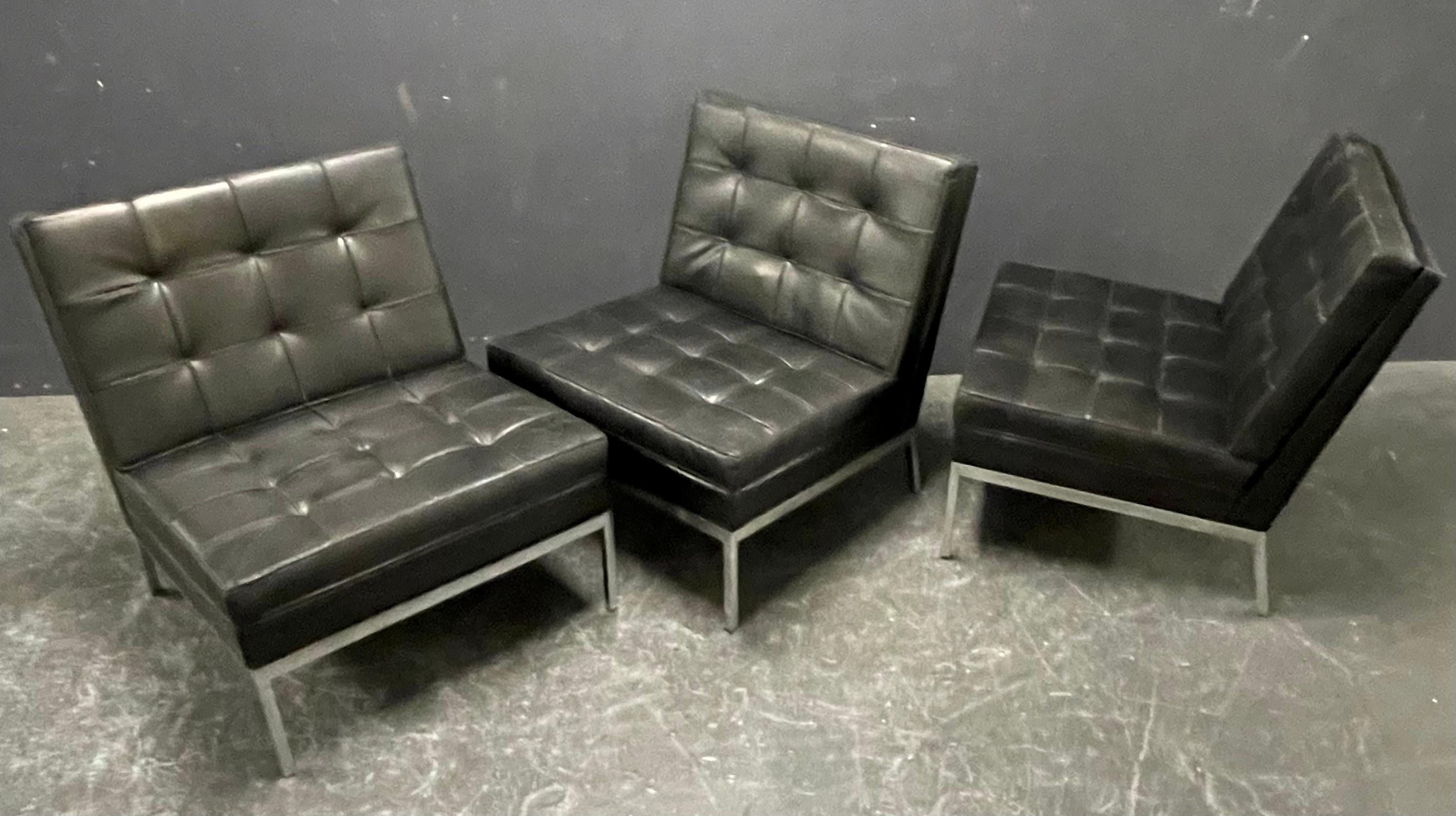 set of 3 no.65 lounge chairs by florence knoll 1