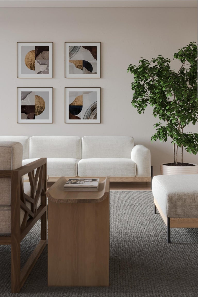 Set of 3 Oak Coffee Side Tables For Sale at 1stDibs