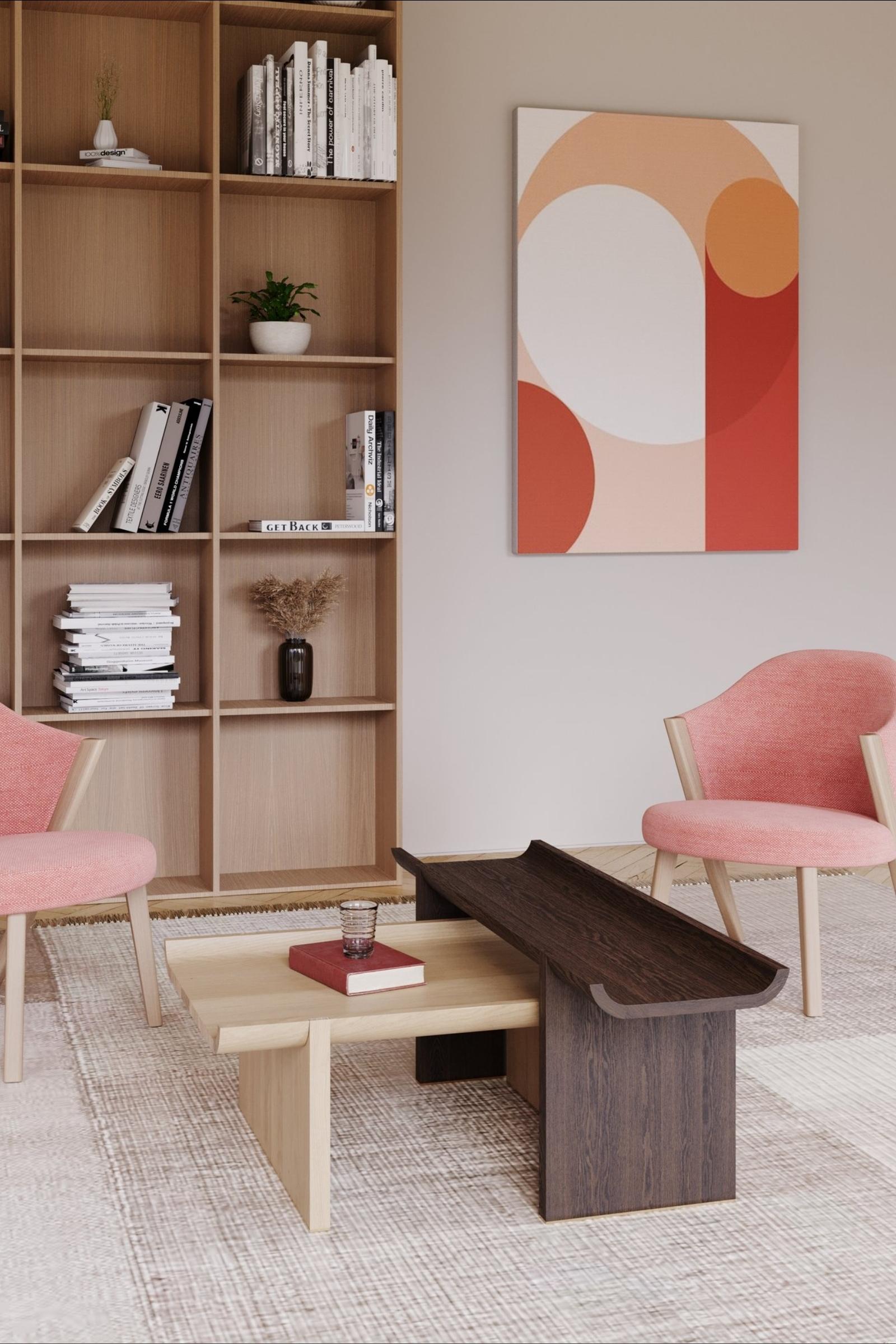 XXIe siècle et contemporain Ensemble de 3 tables d'appoint en chêne en vente