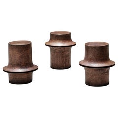 Set Of 3 OBJ-06 Copper Side Tables by Manu Bano