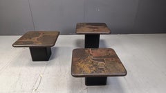 Ensemble de 3 tables d'appoint vintage de Paul Kingma pour C. Kneip, 1990