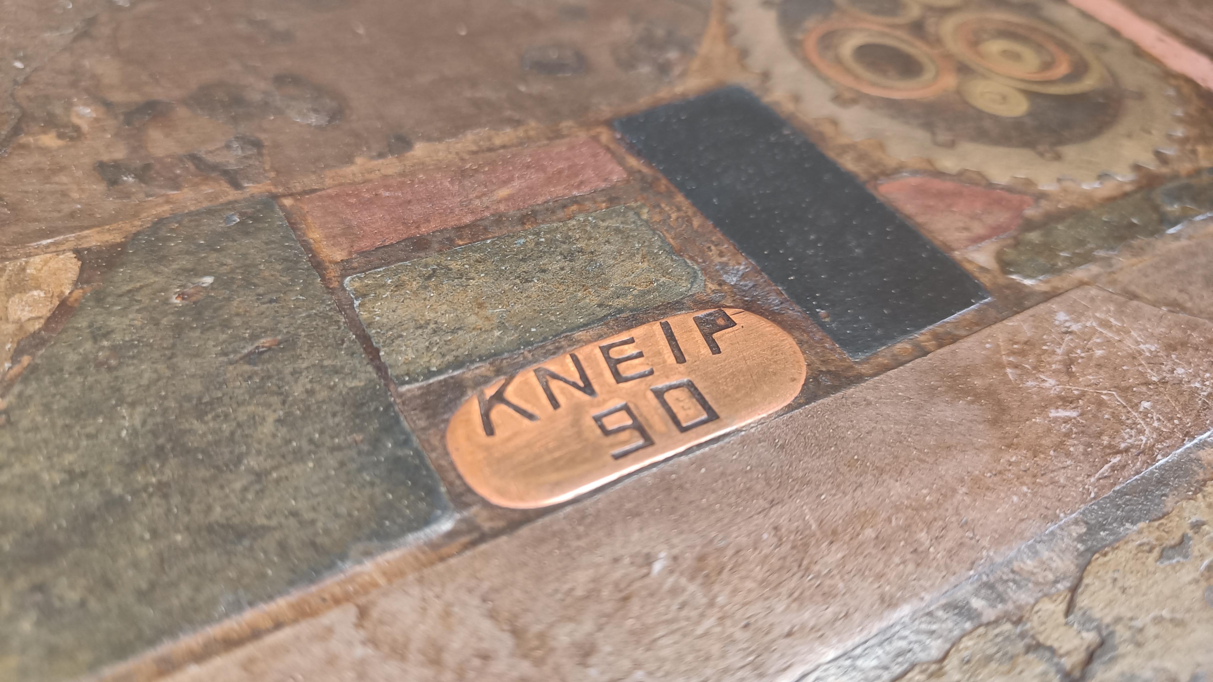 Copper Set of 3 of vintage side tables by Paul Kingma for C. Kneip, 1990