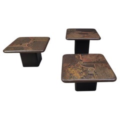 Set of 3 of vintage side tables by Paul Kingma for C. Kneip, 1990