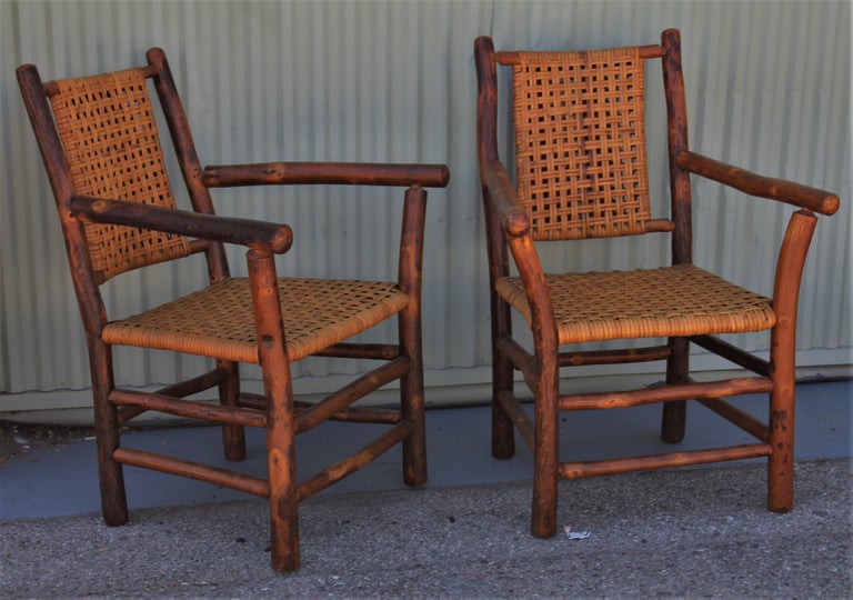 Set Of 3 Old Hickory Furniture Co Settee And Chairs For Sale At
