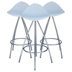 Set of 3 Onda Counter Stools by Jesus Gasca for Stua