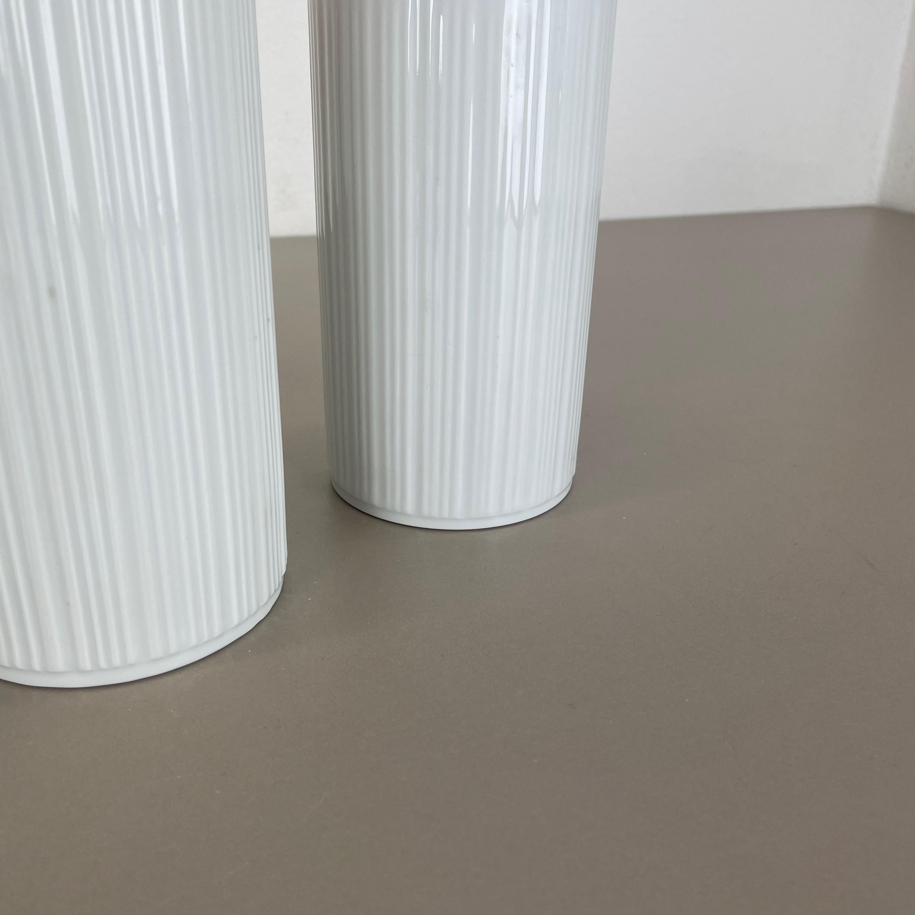 Set of 3 OP Art Porcelain Vases by Melitta Minden, Germany, 1970s For Sale 3