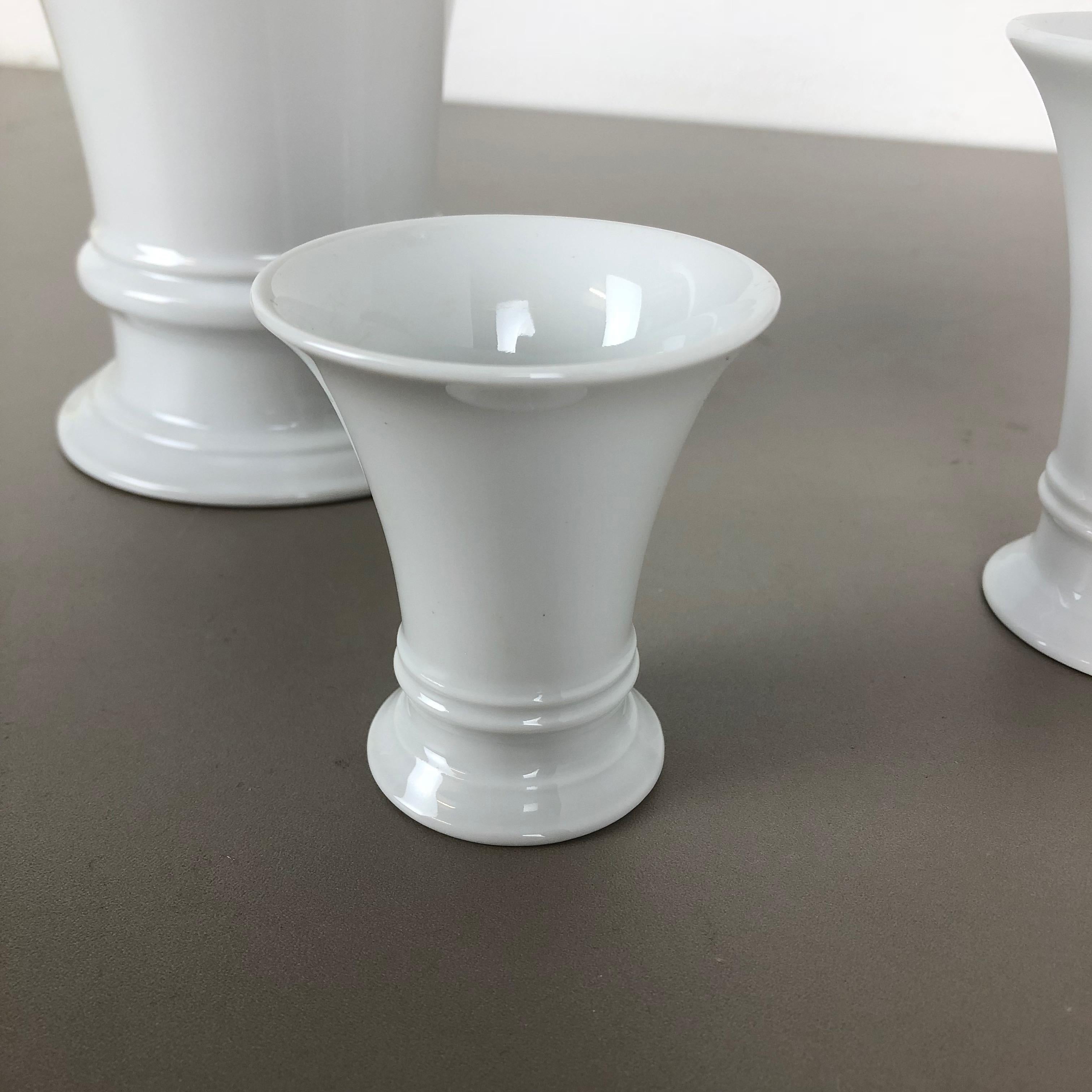 Set of 3 Op Art Vase Porcelain German Vase by Fürstenberg Ceramics Germany 1970s For Sale 3