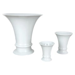 Set of 3 Op Art Vase Porcelain German Vase by Fürstenberg Ceramics Germany 1970s