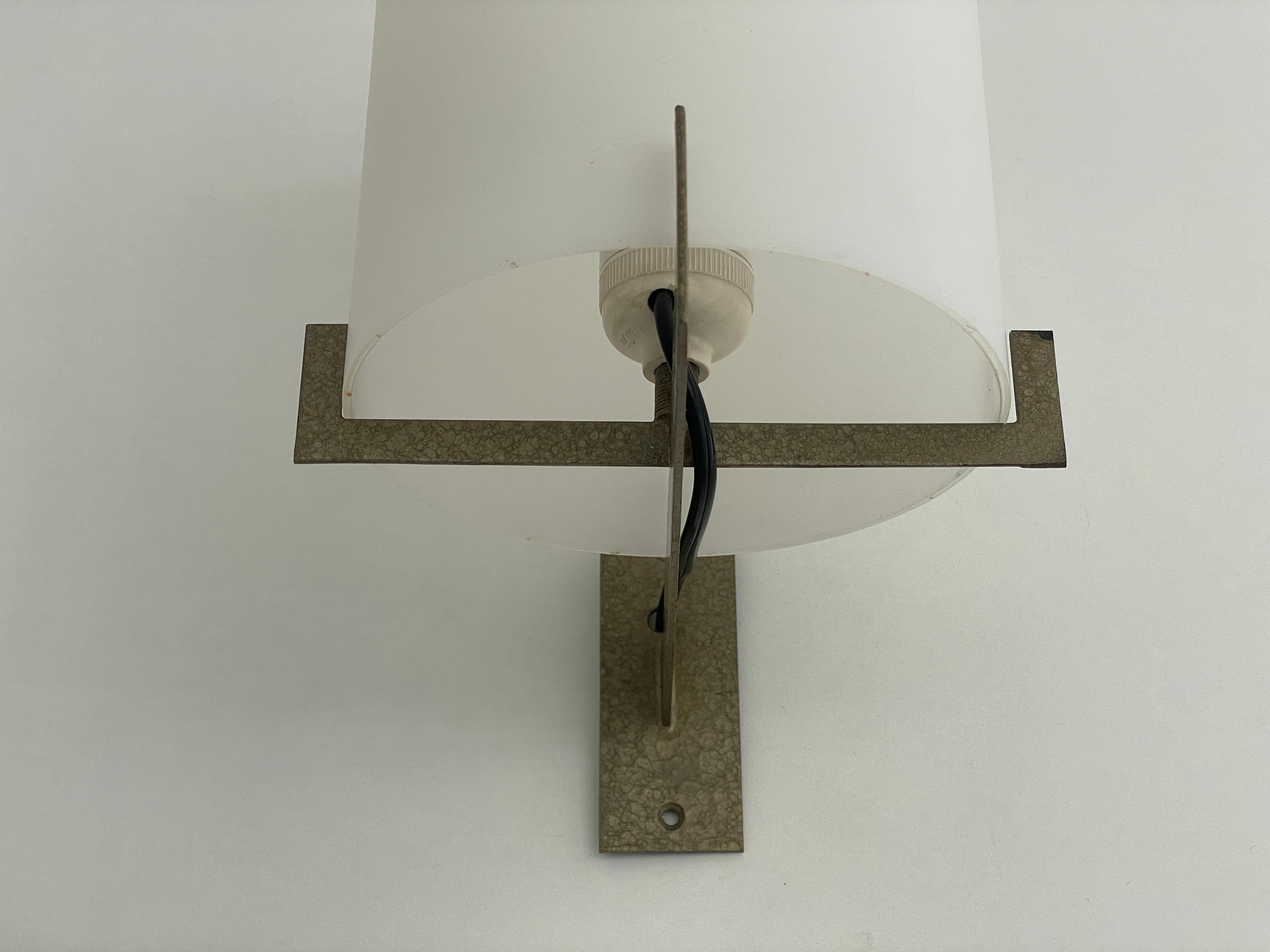 Juego de 3 apliques de cristal opalino de Ignazio Gardella para Azucena, años 50, Italia en venta 1