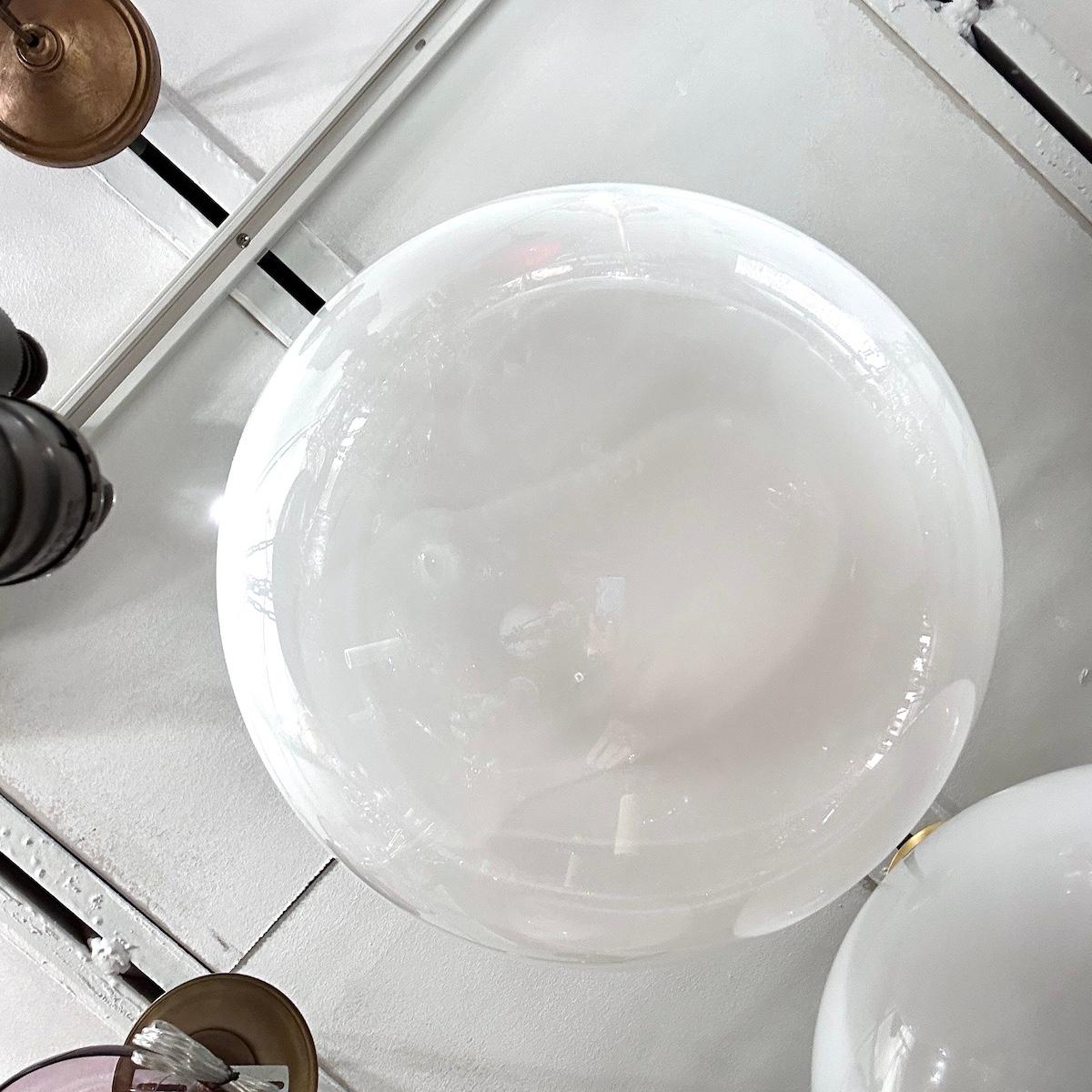 Set of 3 Opaline Glass Light Fixtures, Sold Individually For Sale 3
