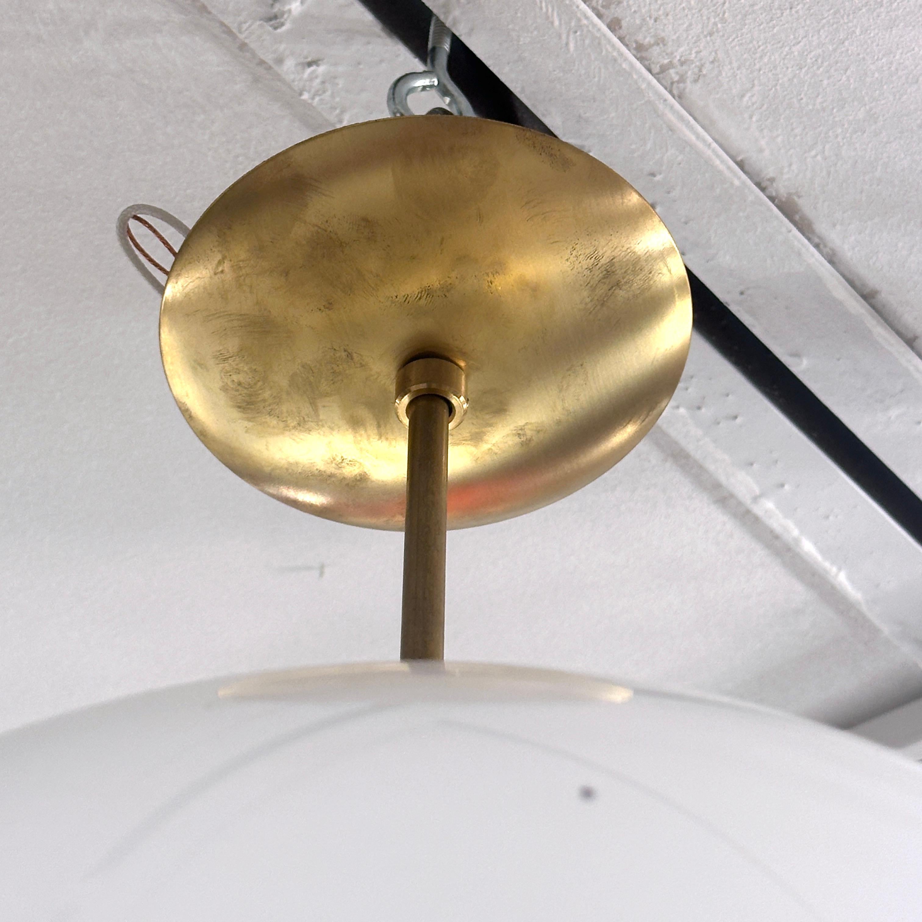 Set of 3 Opaline Glass Light Fixtures, Sold Individually For Sale 4
