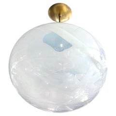 Set of 3 Opaline Glass Light Fixtures, Sold Individually