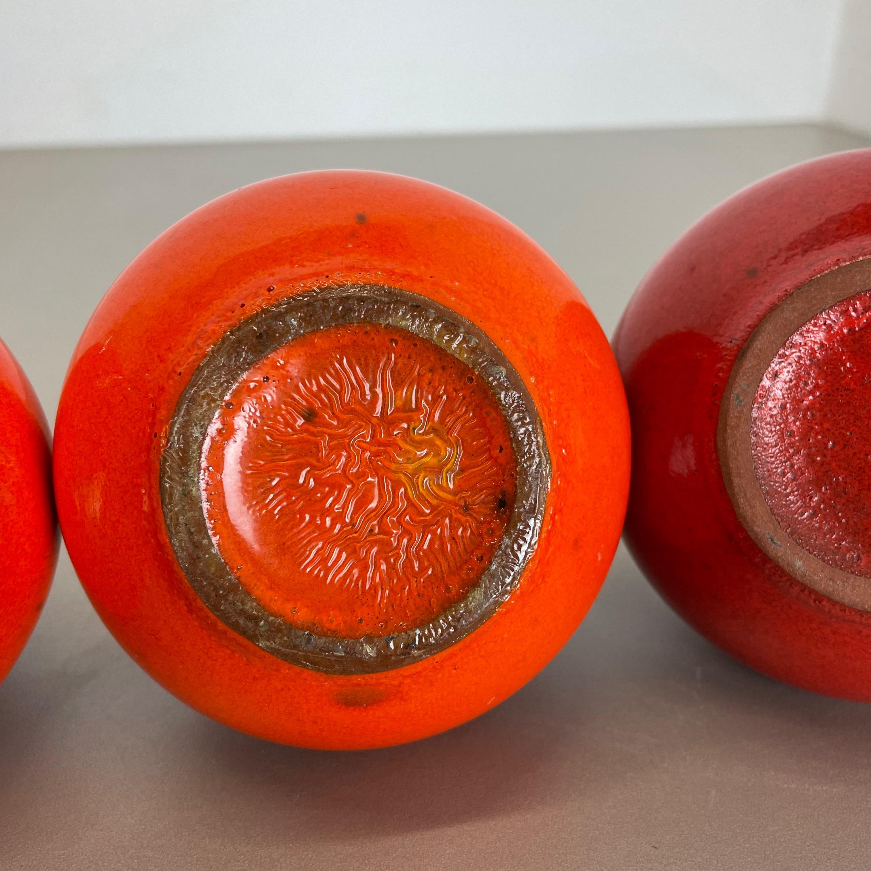 Set von 3 Original-Keramik-Studio-Keramik-Vasen von Roth Ceramics, Deutschland im Angebot 12