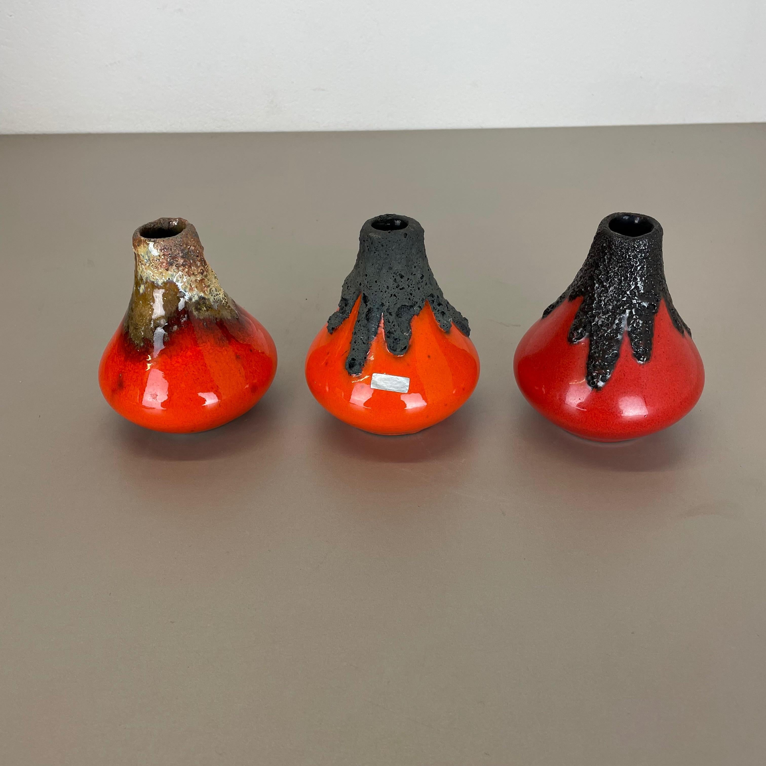 Set von 3 Original-Keramik-Studio-Keramik-Vasen von Roth Ceramics, Deutschland (Moderne der Mitte des Jahrhunderts) im Angebot