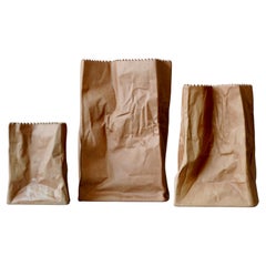 Juego de 3 jarrones de cerámica "Bolsa de papel" originales de Tapio Wirkkala de 1977 para Rosenthal