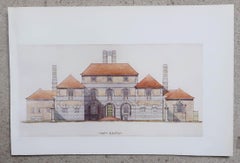 Set of 3 Original Antique Prints of Architectural Drawings By E.L.Lutyens. 1906