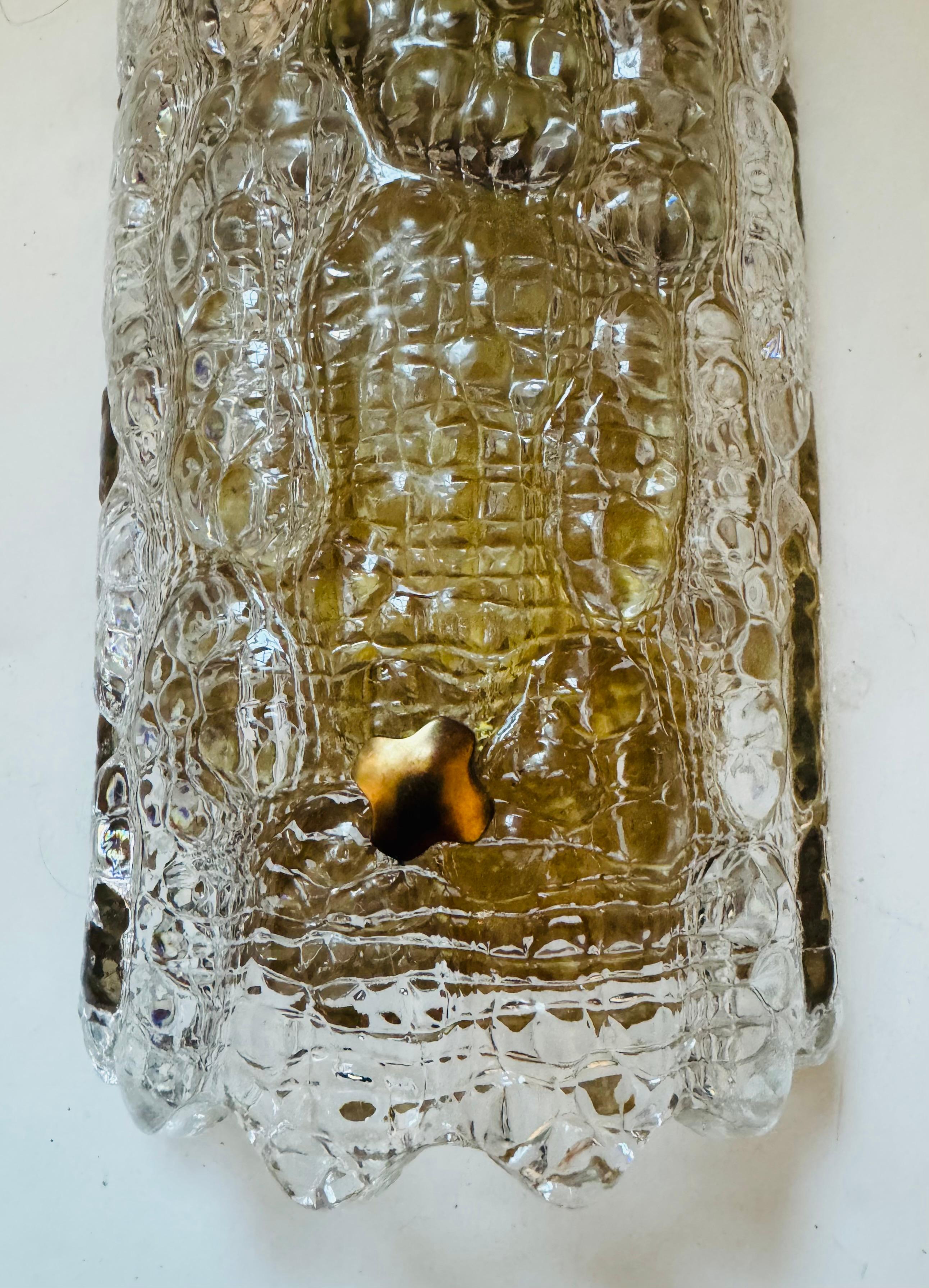Set di 3 lampade da parete Orrefors in cristallo del 1960, Svezia, metà del secolo scorso in vendita 2