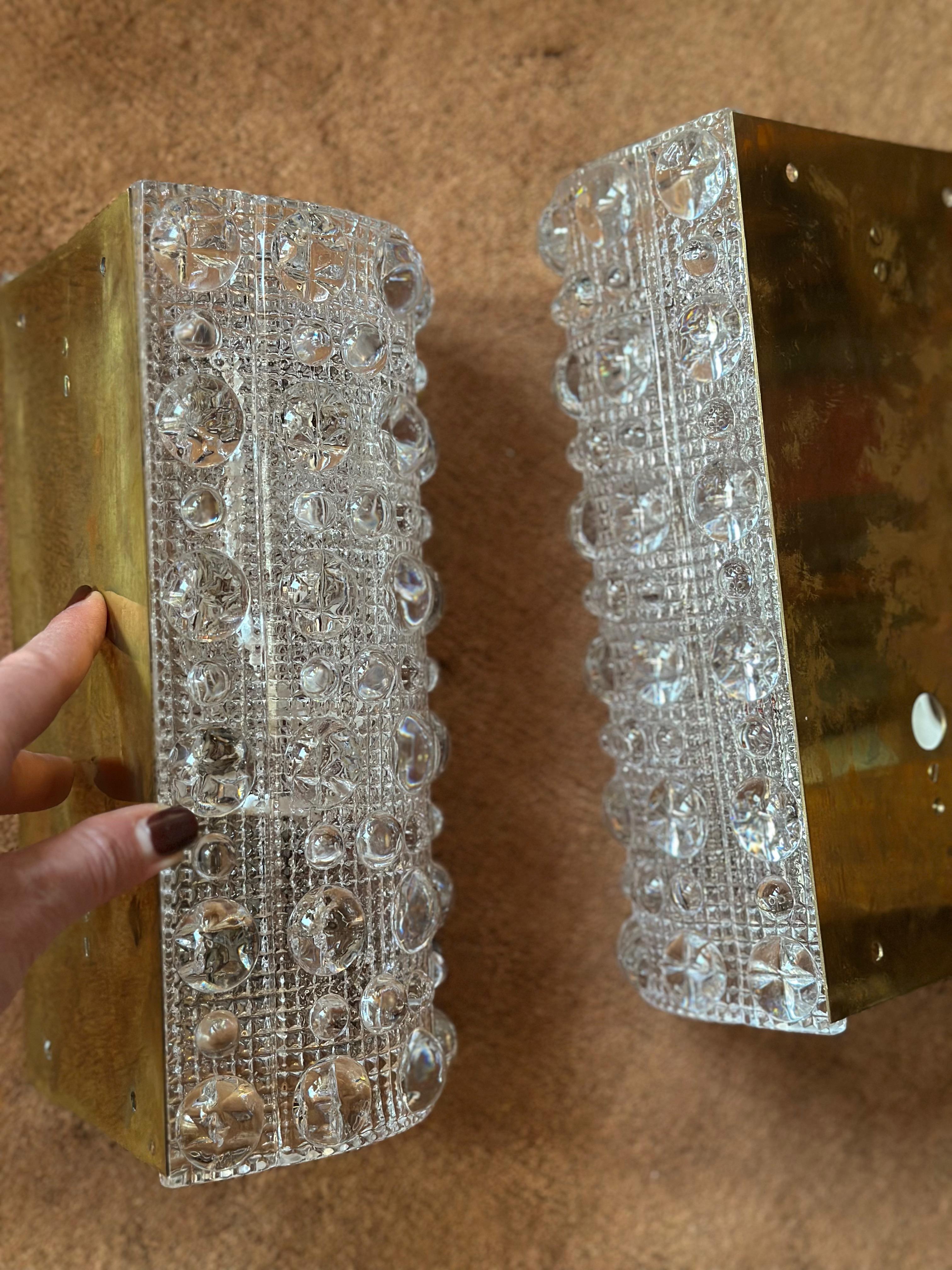 Juego de 3 apliques de cristal Orrefors 'VENUS'. 1960s. en venta 4