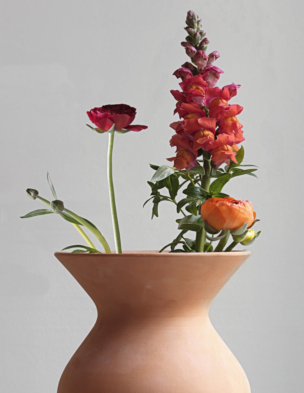 Hand-Crafted Set of 3 Outdoor Terracotta Vases from the series 