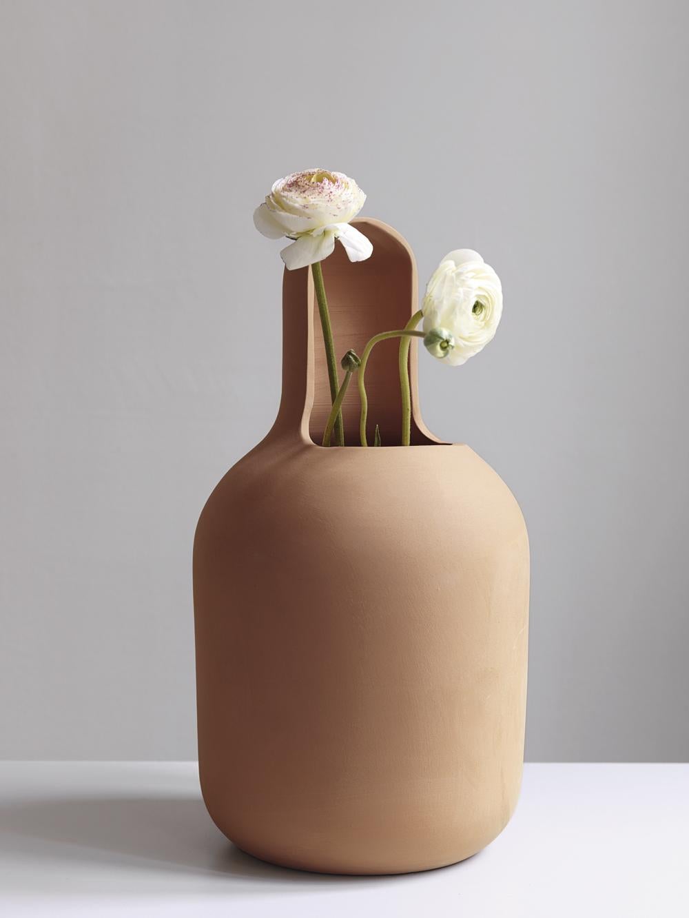 Contemporary Set of 3 Outdoor Terracotta Vases from the series 