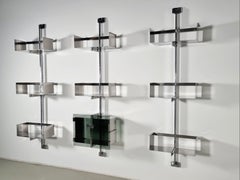 P700 Proposal-Wandleuchter aus Chrom und Glas, Vittorio Introini, Saporiti
