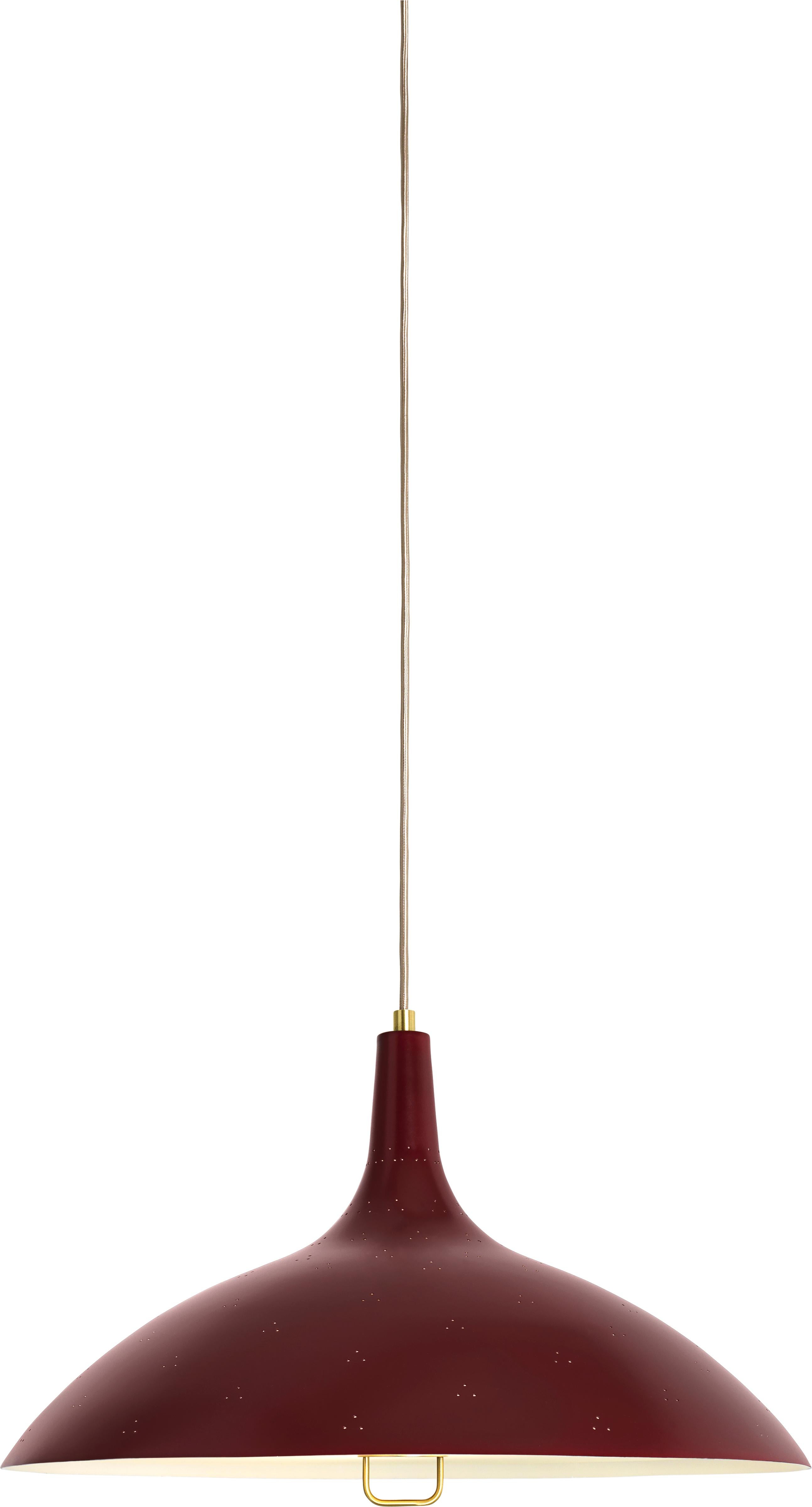 Mid-Century Modern Set of 3 Paavo Tynell '1965' Pendant Lamps in Red