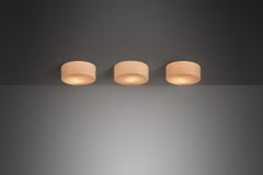 Ensemble de 3 plafonniers Paavo Tynell modèle "2033" pour Taito, Finlande années 1950