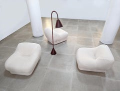 Ensemble de 3 fauteuils de style chaise longue Pacha design Pierre Paulin 1970