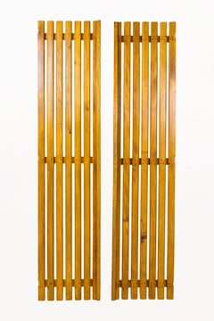 Set of Three Pairs of Charlotte Perriand Slat Doors, circa 1950, France