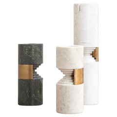 Set of 3 Palissandro Classic and Verde Alpi Trieste Vases by Andrea Bonini