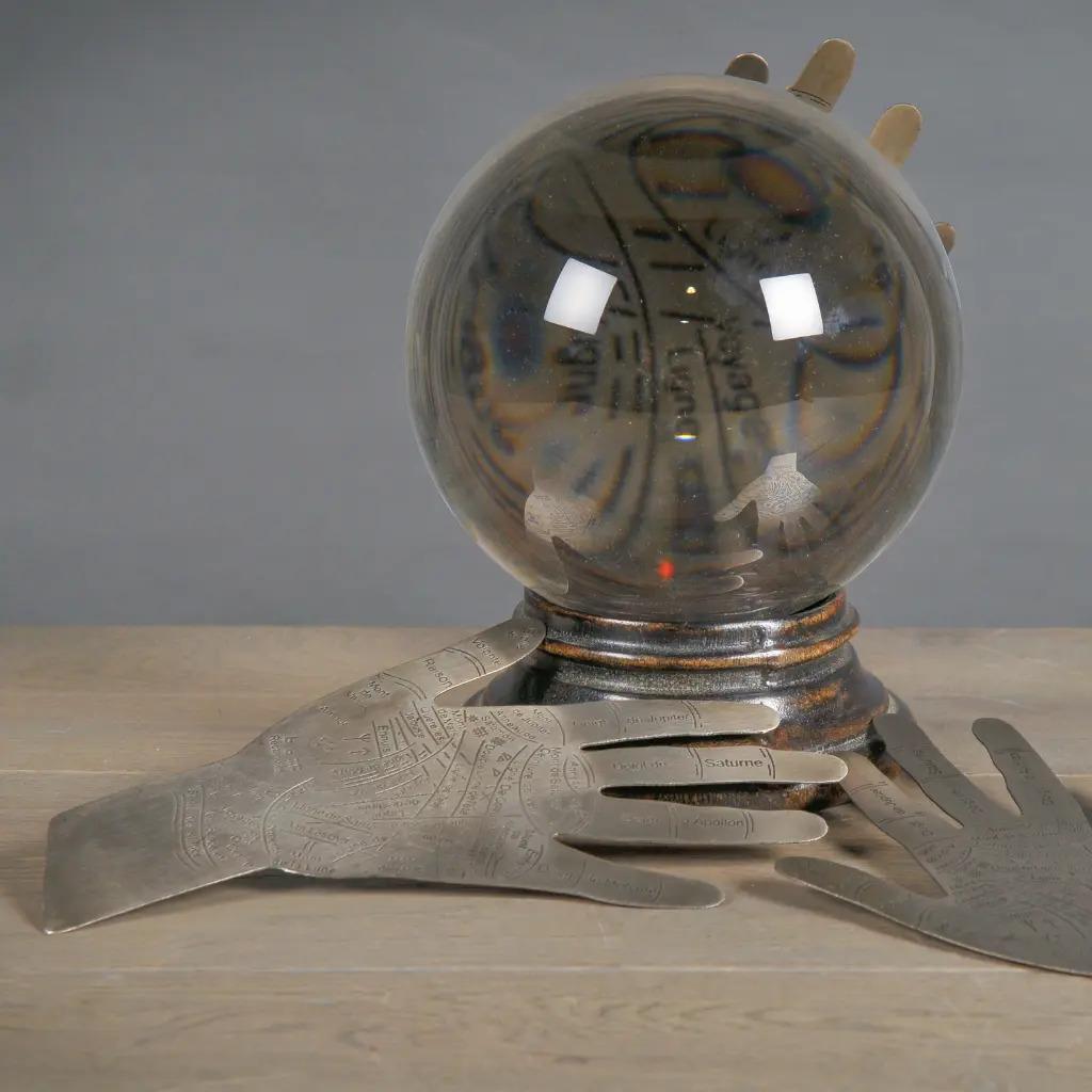 Français Set de 3 mains de chiromancien -Divinatory Objects for Objects Reproduction en vente