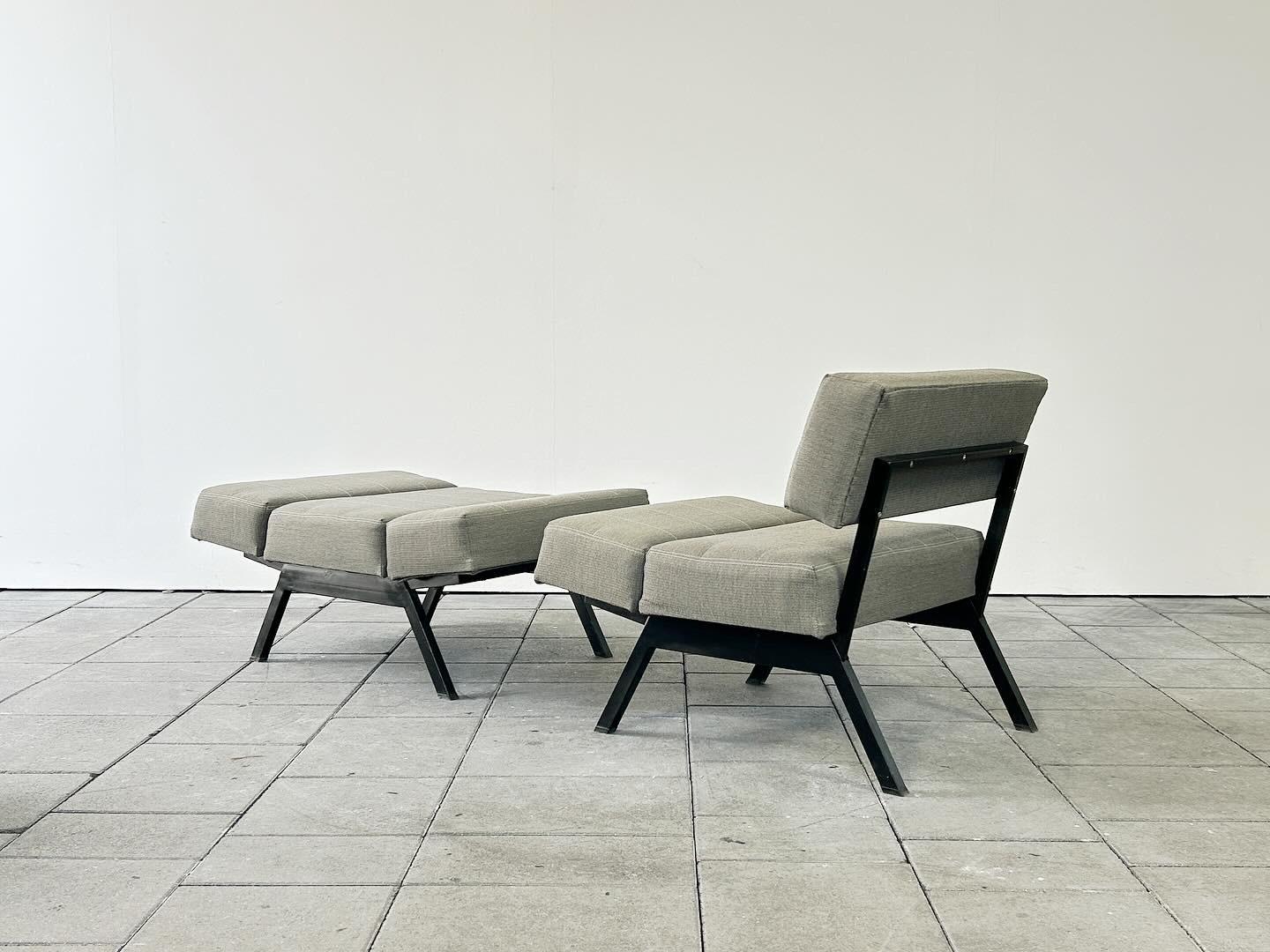 Set of 3 panchetto  lounge chairs designed by Rito Valla for IPE Bologna 1960s  For Sale 3