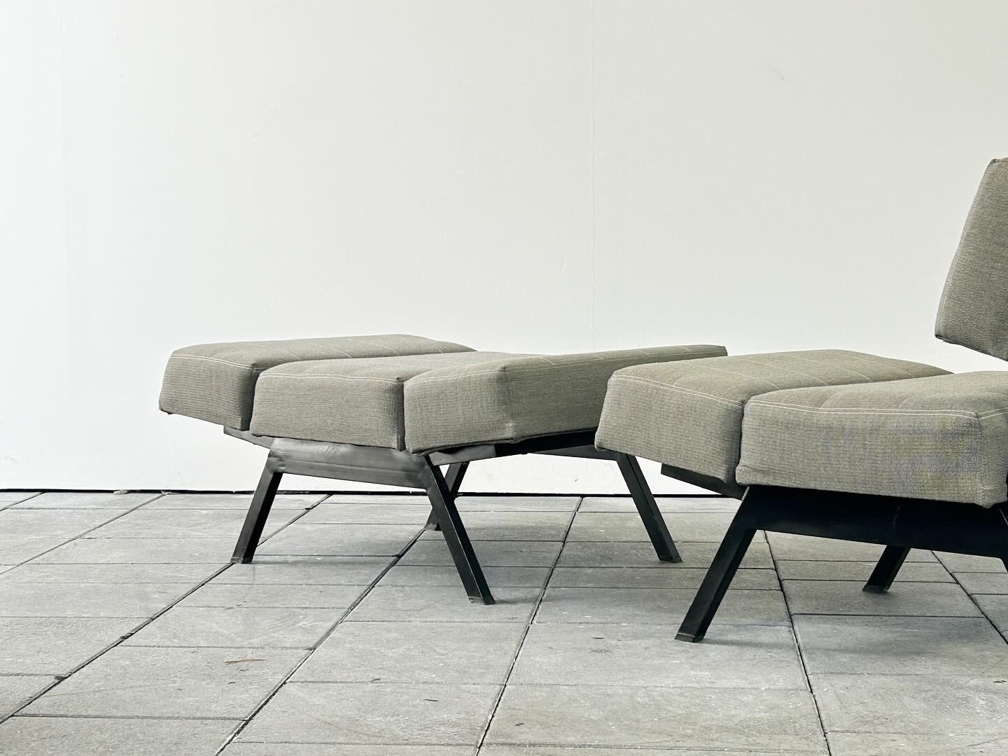Ensemble de 3 panchetto  Fauteuils de salon conçus par Rito Valla pour IPE Bologne, années 1960 en vente 6