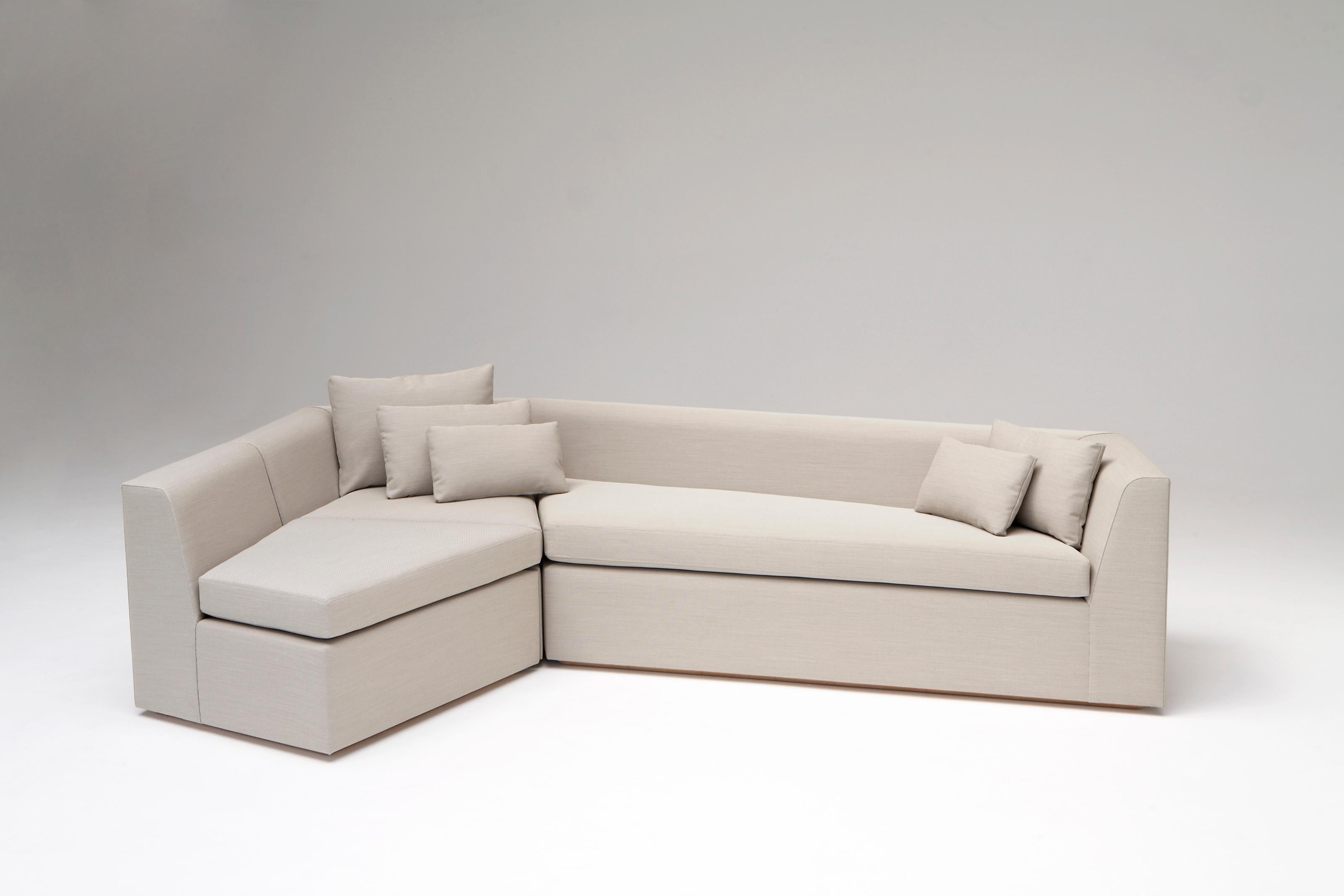 Set Of 3 Pangaea Sectional Seating by Phase Design
Dimensions: D 175.9 x W 274.3 x H 63.5 cm. 
Materials: Birch wood and upholstery. 

Hardwood construction with upholstered body and birch base. Upholstery may be sourced in the Customer's Own