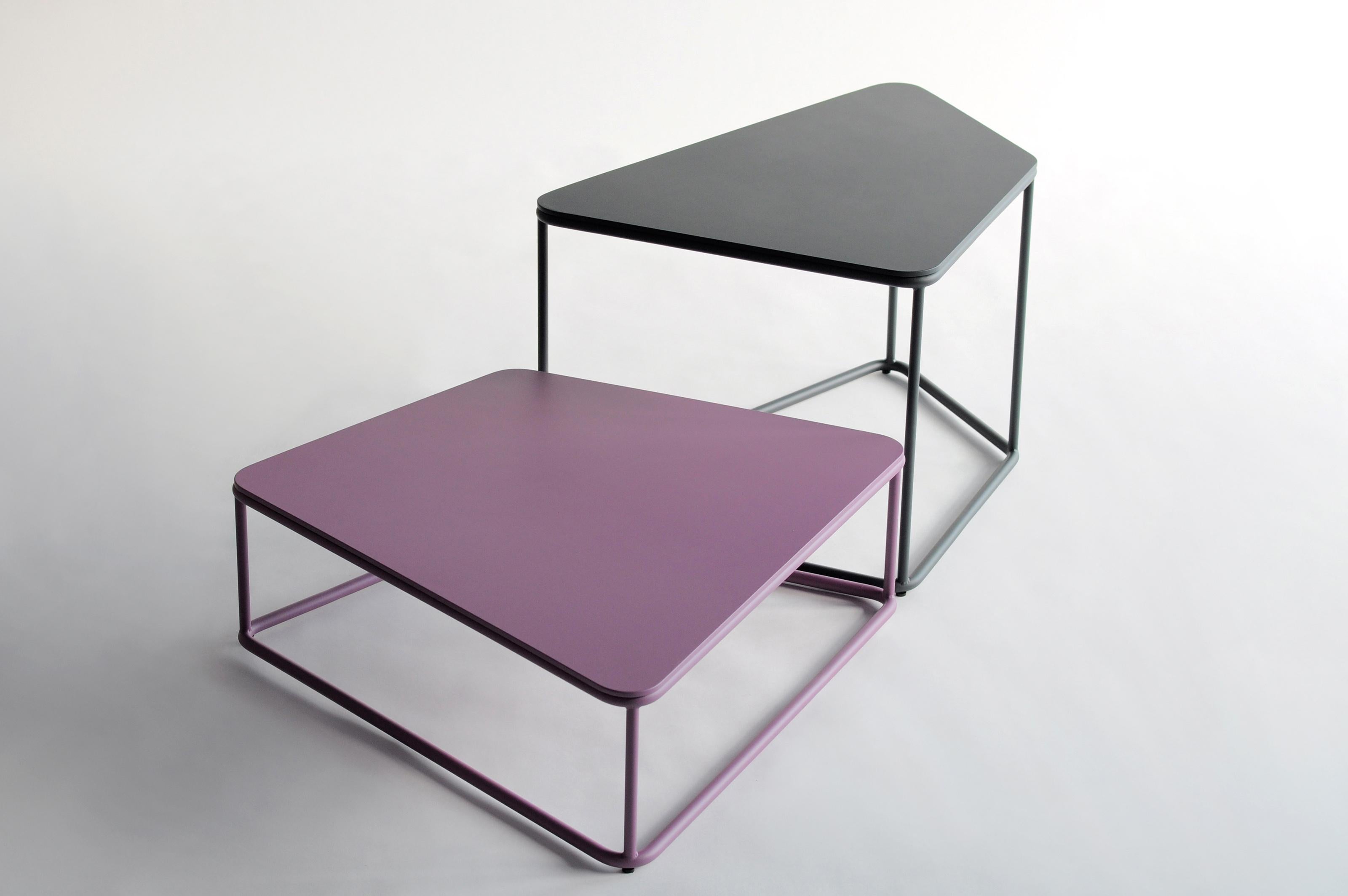 Powder-Coated Set Of 3 Pangaea Tables by Phase Design For Sale