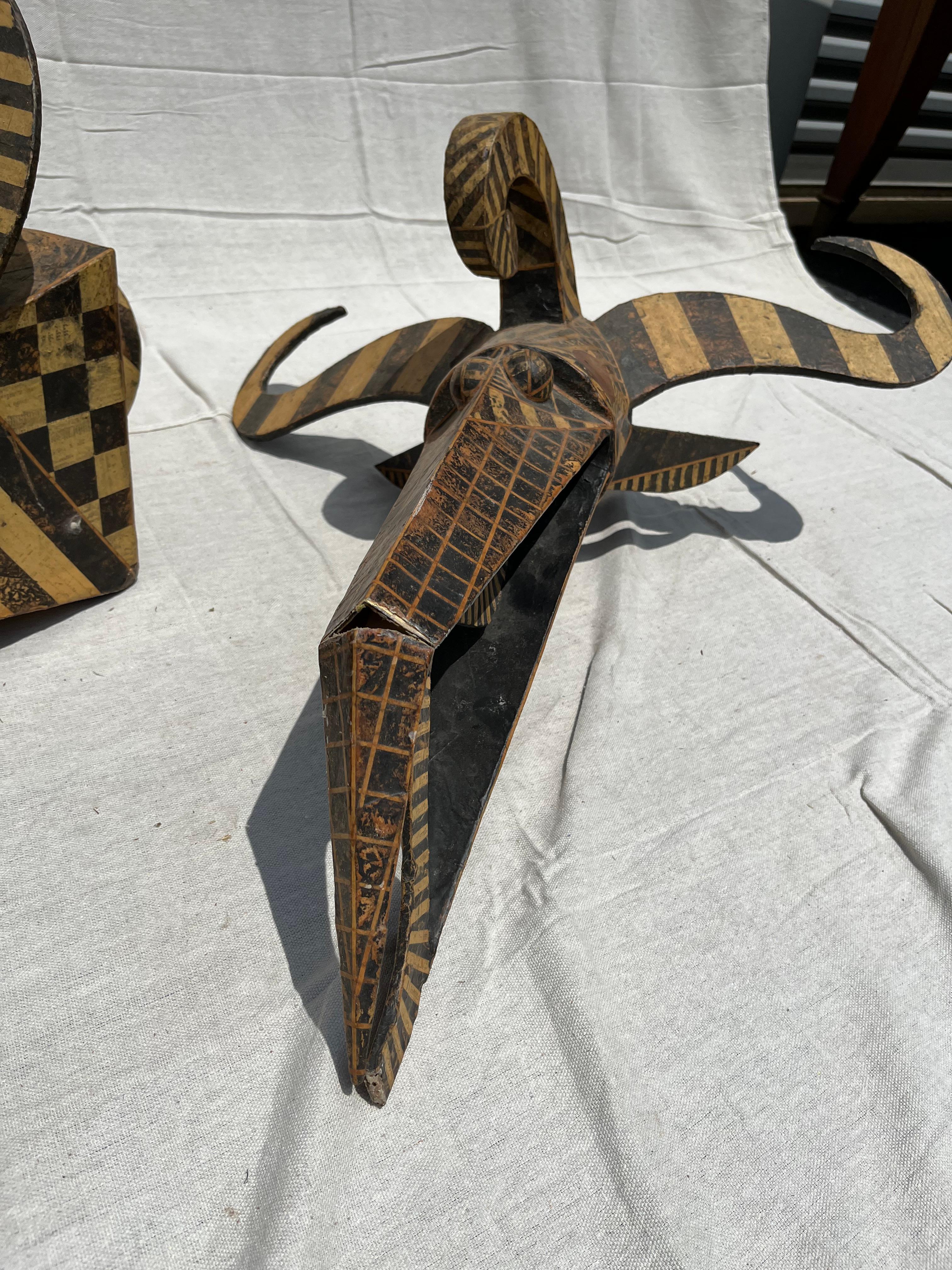 Set von 3 Mache-Gargoyle-Kopfleisten aus Papier von Peter Winter im Angebot 3
