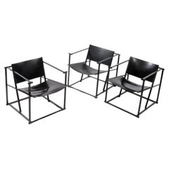 Set of 3 Pastoe chairs design by Radboud van Beekum Model FM60, 1980