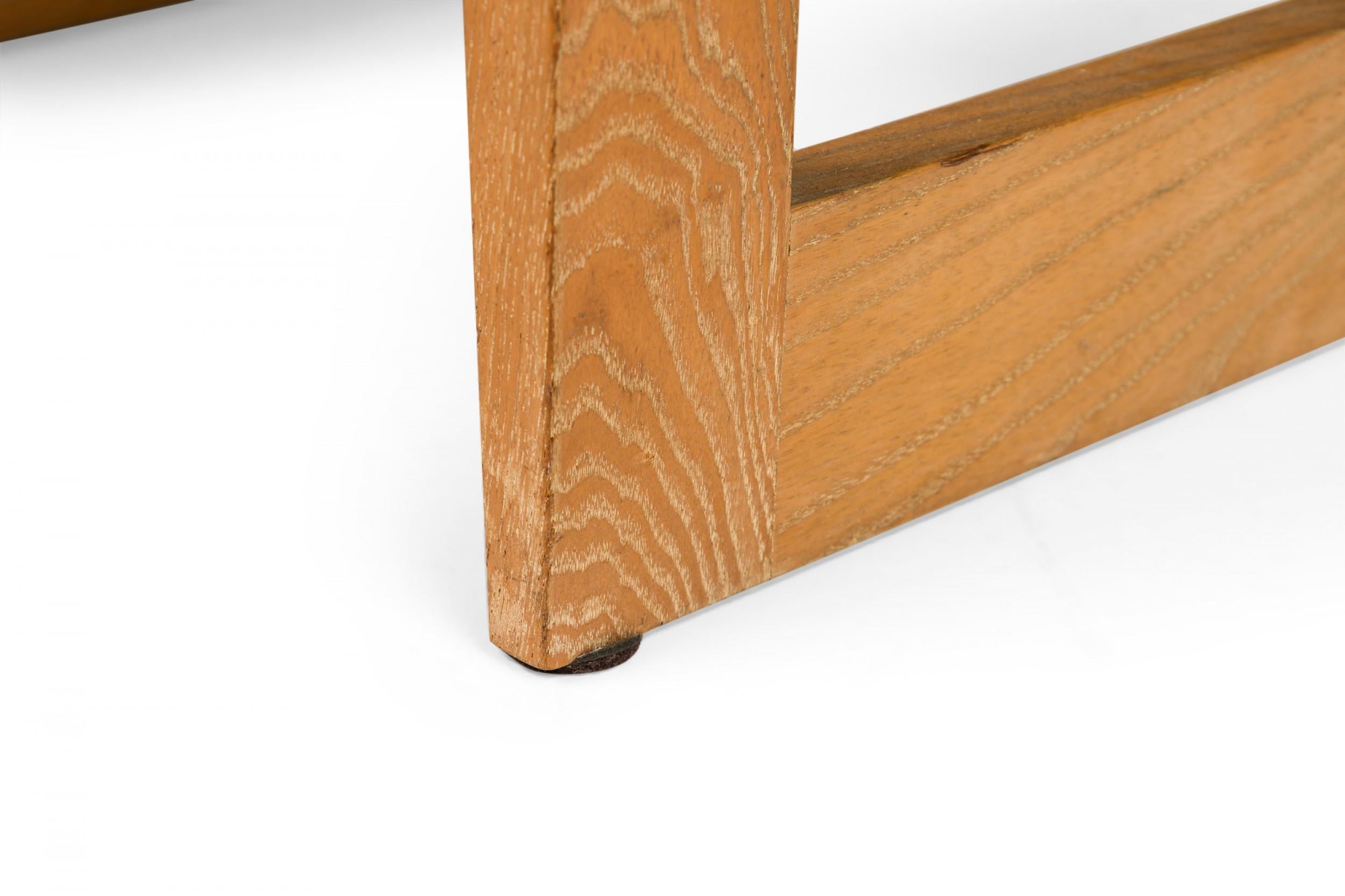 Set of 3 Paul Laszlo for Brown Saltman Mid-Century Wooden Trapezoidal Nightstand 5