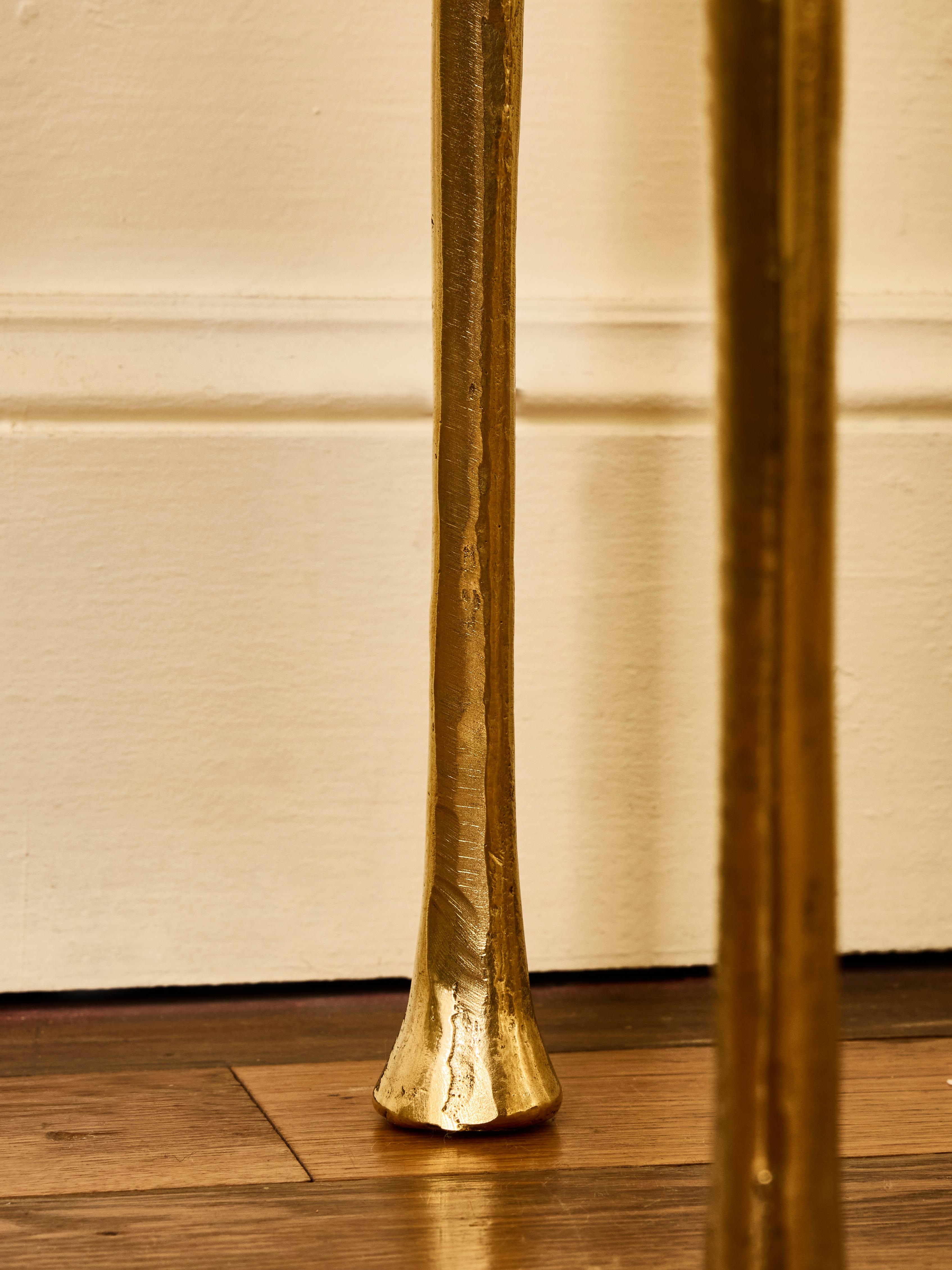 Set of 3 pedestals in gilt bronze by Studio Glustin In New Condition For Sale In Saint-Ouen (PARIS), FR