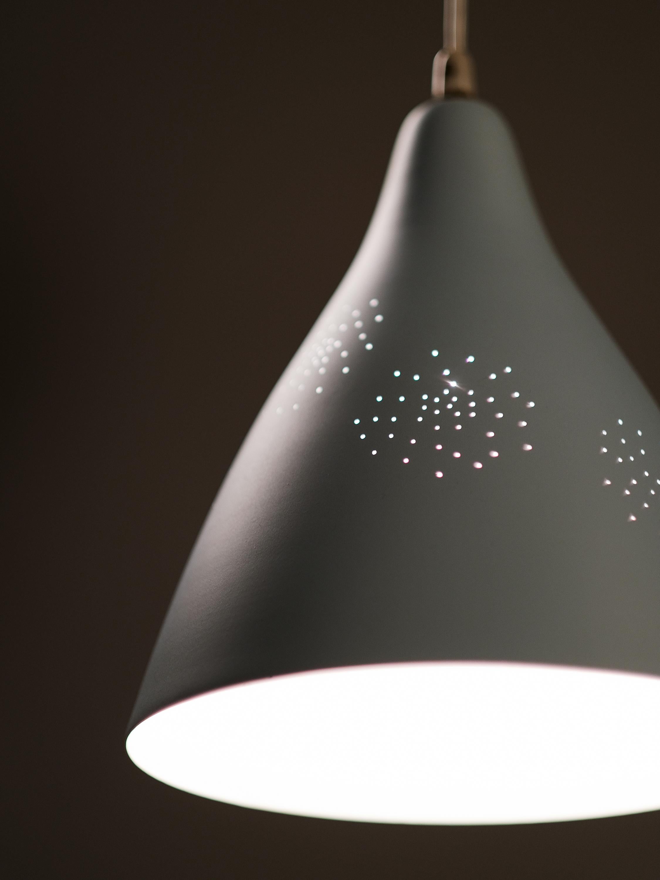 Set of 3 Pendant Lamps Model 61-314 by Lisa Johansson-Pape, Orno, Finland, 1950s For Sale 8
