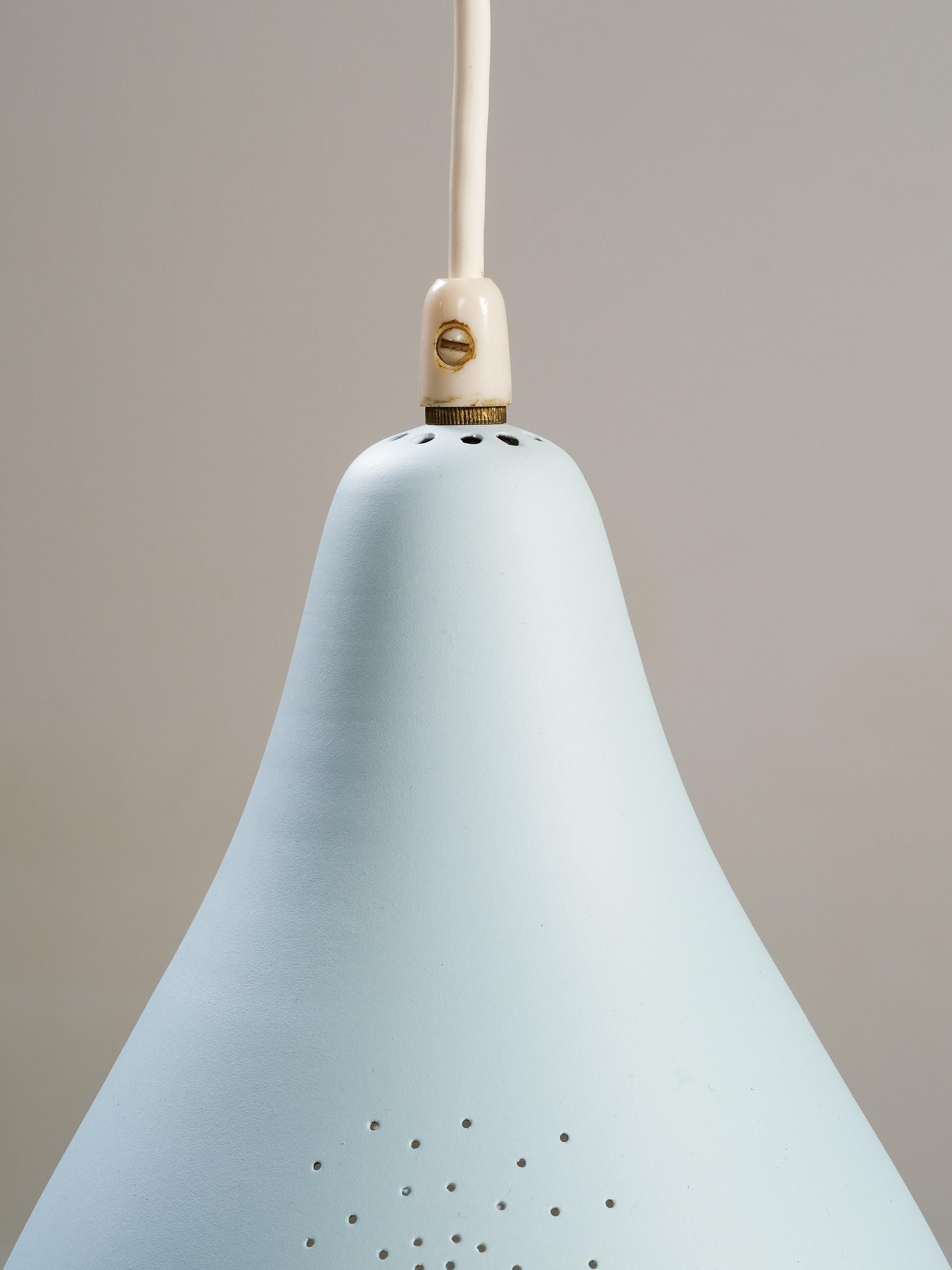 Mid-20th Century Set of 3 Pendant Lamps Model 61-314 by Lisa Johansson-Pape, Orno, Finland, 1950s For Sale