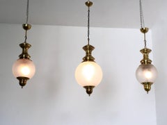 Set of Three Pendants Ascribable to Luigi Caccia Dominioni for Azucena, Italy