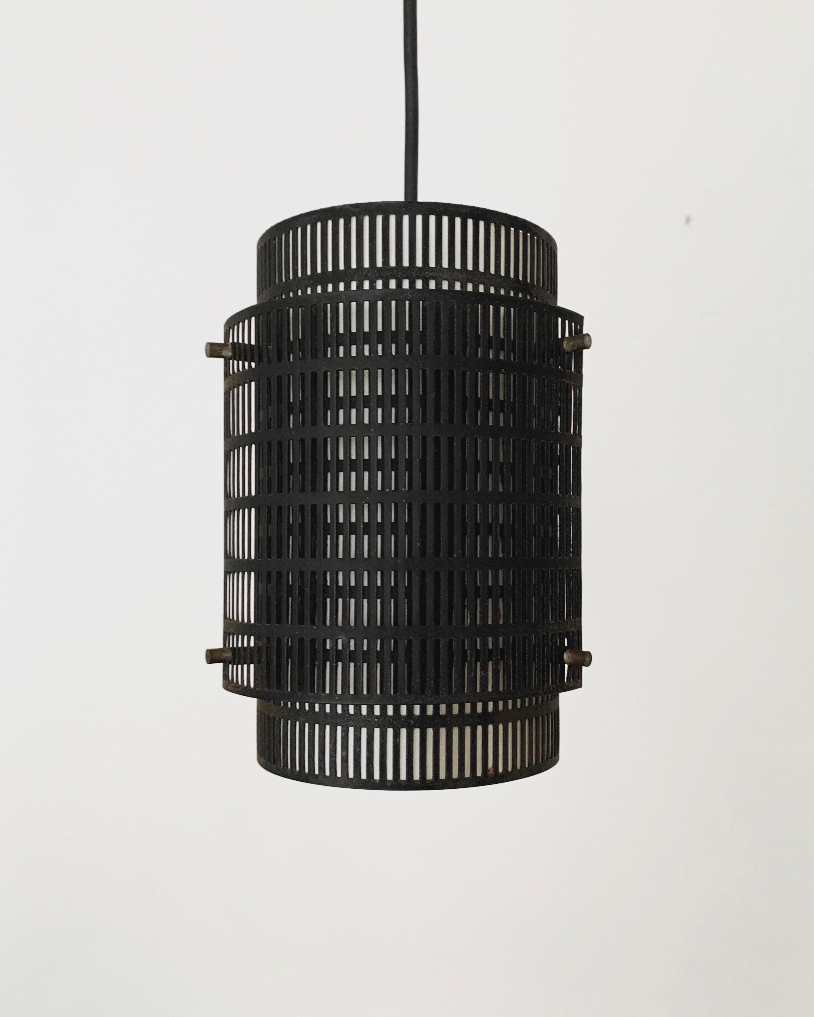 Set of 3 Perforated Metal Pendant Lamps In Good Condition In München, DE